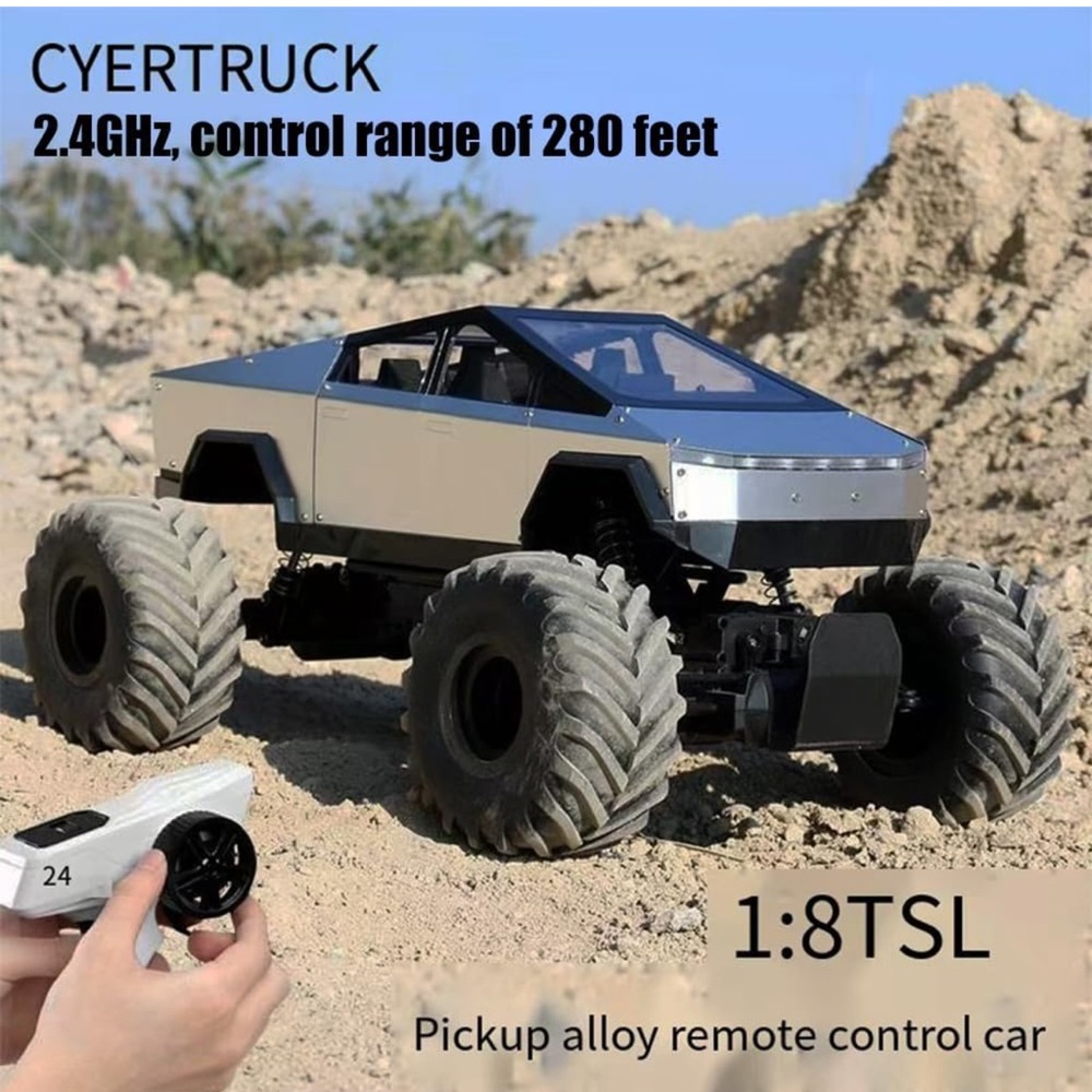 Black and Silver RC Car *Monster Cyber Truck* - Picture 4 of 6